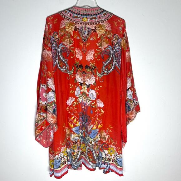 Camilla Silk Kimono Paisley in patches OS - Picture 3 of 10
